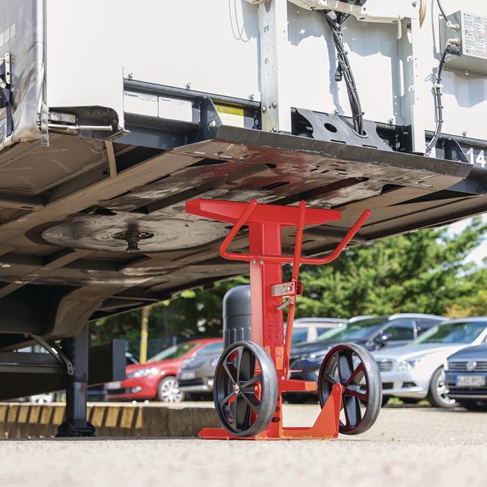Telescopische trailerstandaard in RAL 3020 – verkeersrood - Rood - 670 mm x 760 mm x 900 mm- - Steel - - Voor binnen-2