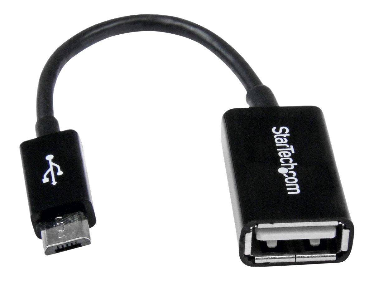 StarTech.com 5 inch Micro USB naar USB OTG Host-adapter - Micro USB mannelijk naar USB A vrouwelijk On-The-GO Host C-0