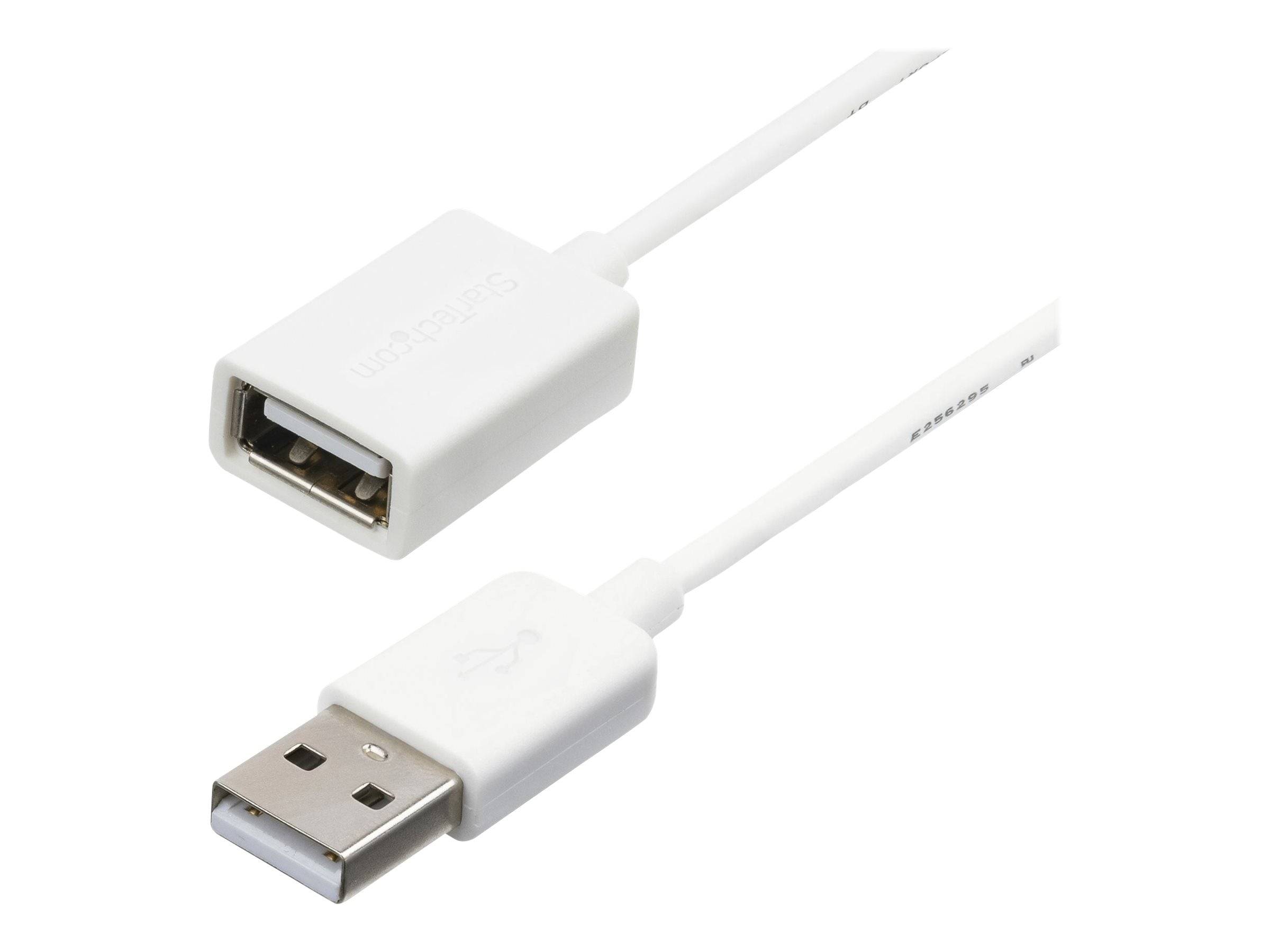 StarTech.com 1 m USB 2.0-verlengkabel A naar A - stekker/aansluiting - wit - USB A (St)-0
