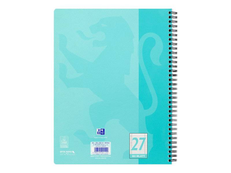 Oxford TOUCH Schrijfblok & Notitieboek A4+ 80 Vellen Aqua-4