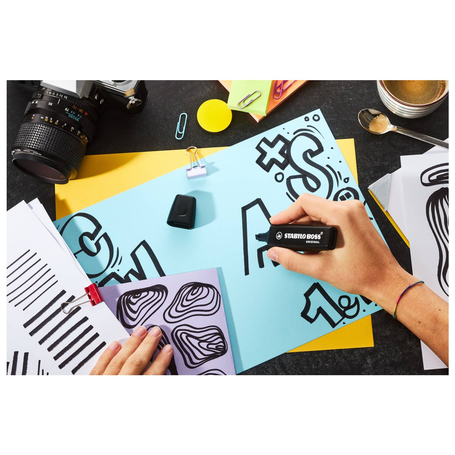 Markeerstift stabilo boss 70/46 nature zwart | Omdoos a 10 stuk-1