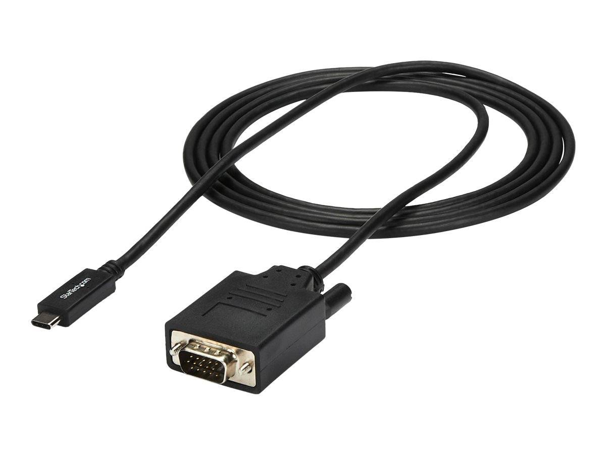 StarTech.com USB-C naar VGA kabel - 2 m - 1920x1200- zwart - Cable for Projector, Monitor, Werkstation, Videoapparaat, C-0