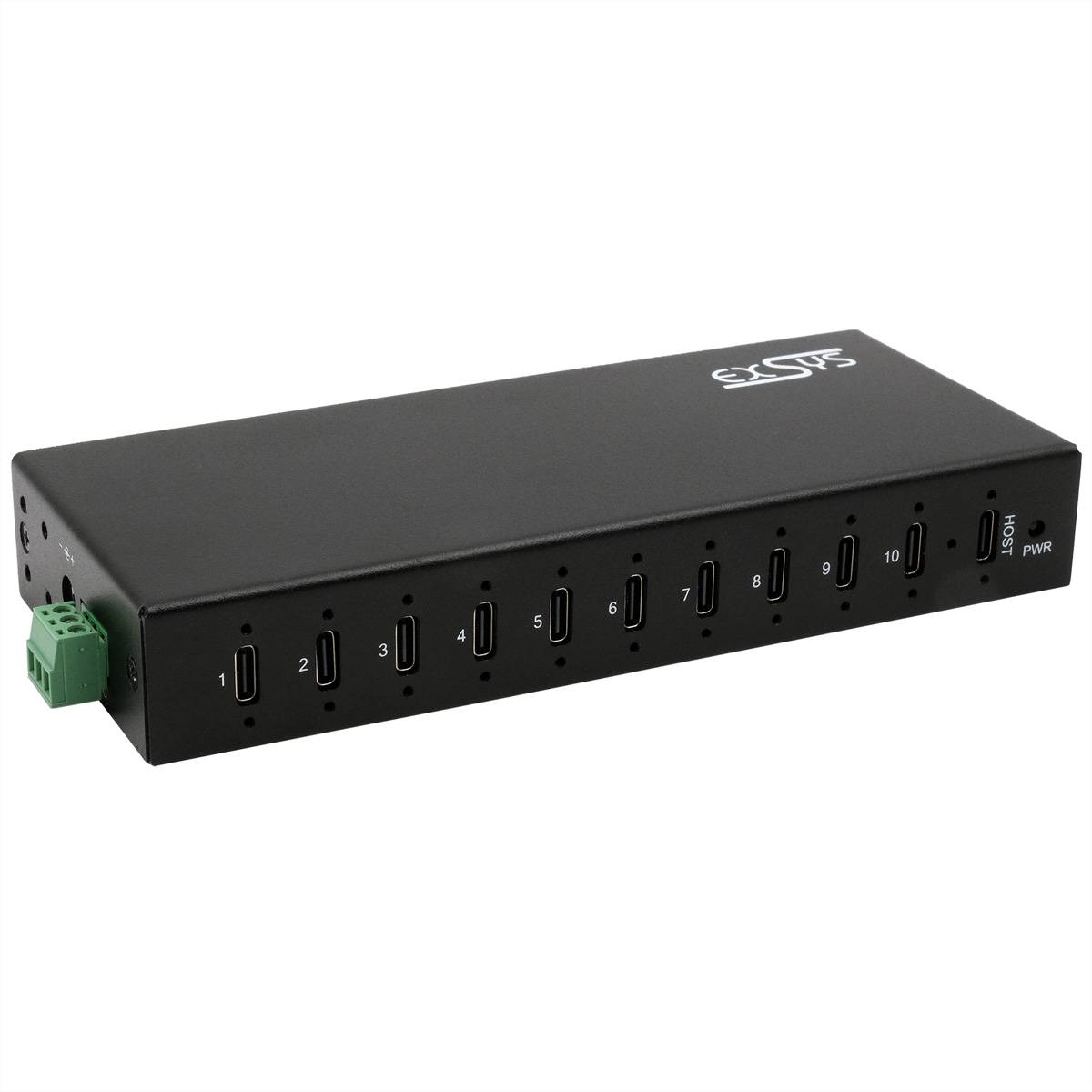 EXSYS EX-12270HMS 10-poorts USB 3.2 Gen 2 metalen HUB, met 10x USB C aansluitingen-0