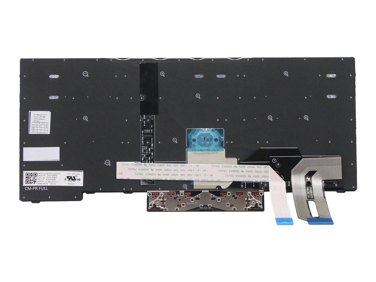 Lenovo Primax - Ersatztastatur Notebook - mit Trackpoint - hinterleuchtet - Englisch - Schwarz - für ThinkPad P14s Gen-2