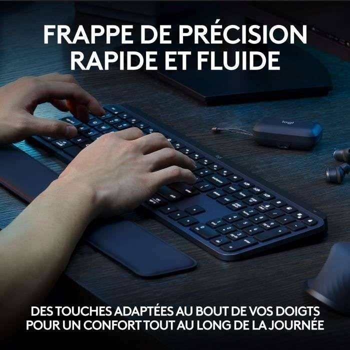 Draadloos toetsenbord - LOGITECH - MX Keys S - Bluetooth - Achtergrondverlichting - Stille toetsen - Grafiet-1