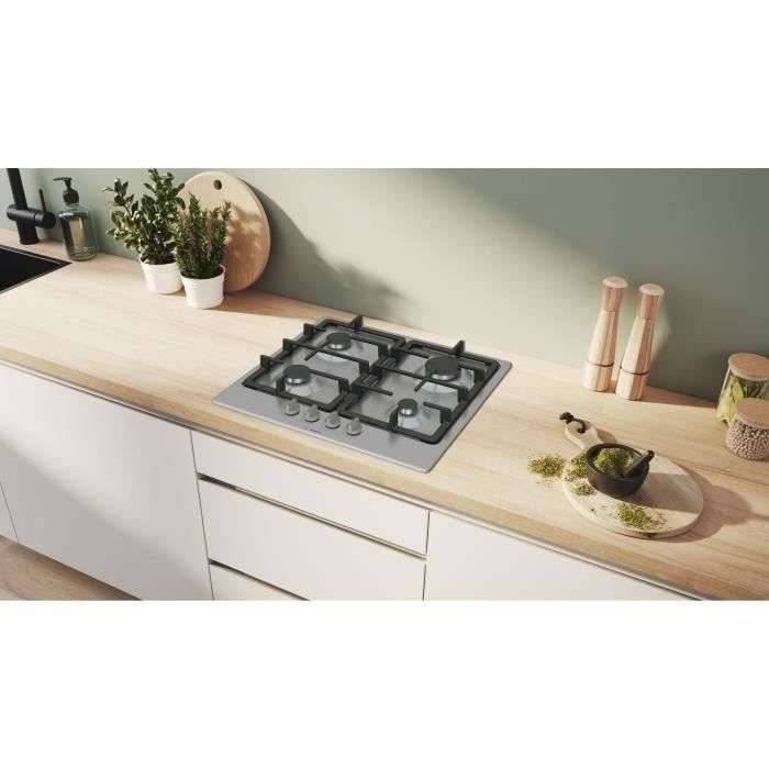Gaskookplaat - BOSCH Serie 4 - 4 branders - 52 x 58,2 x 4,5 cm - PGP6B5K90 - Roestvrij staal-1