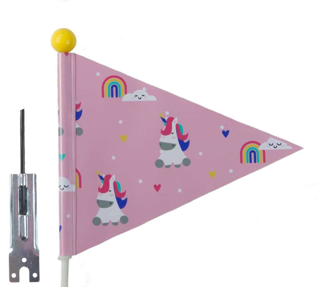 Veiligheidsvlag Pexkids Unicorn - roze met unicorn print-0