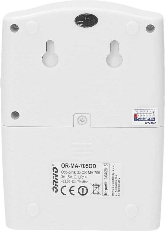 ORNO Draadloze Bewegingsmelder met alarm - IP44 waterdicht-2