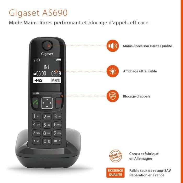 GIGASET vaste telefoon AS690 Trio zwart-1