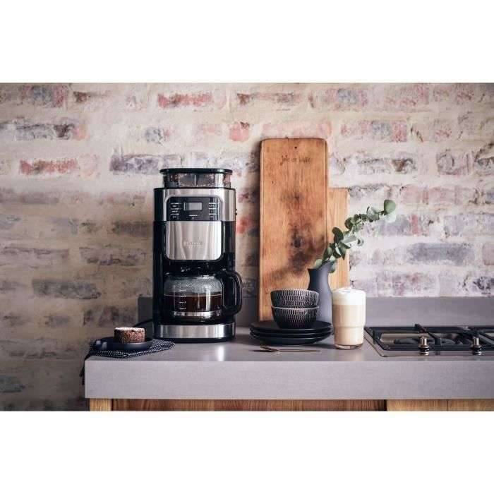 SEVERIN 4810 Koffiefilter met geïntegreerde molen - Zwart en roestvrij staal - 1000W - 1,4 L-1