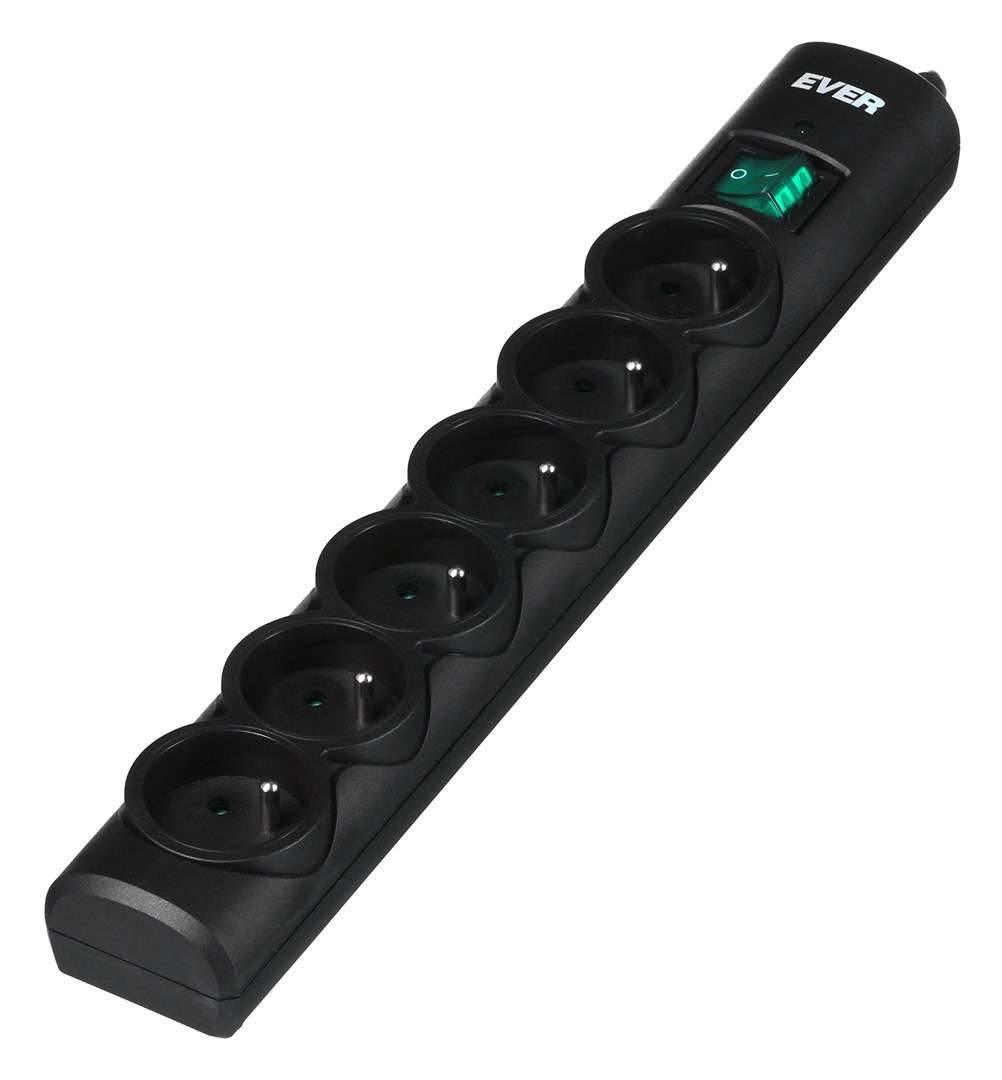 Ever Optima 3m Zwart 6 AC-uitgang(en) 250 V-0