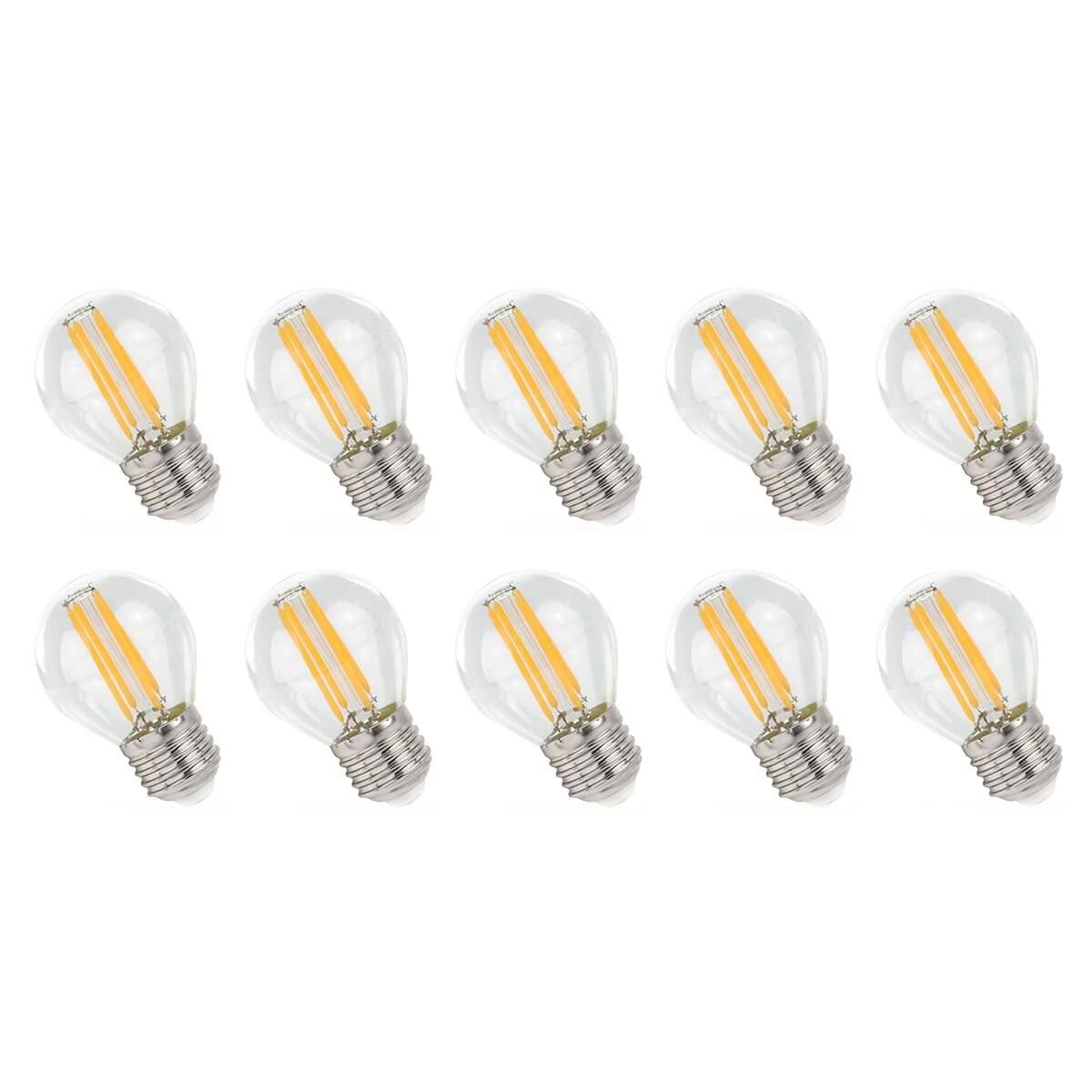 Spectrum LED Kogellamp P45 E27 Helder - 5.5W 660lm 2700K - Warmwit - Vervangt 53W - 10 stuks