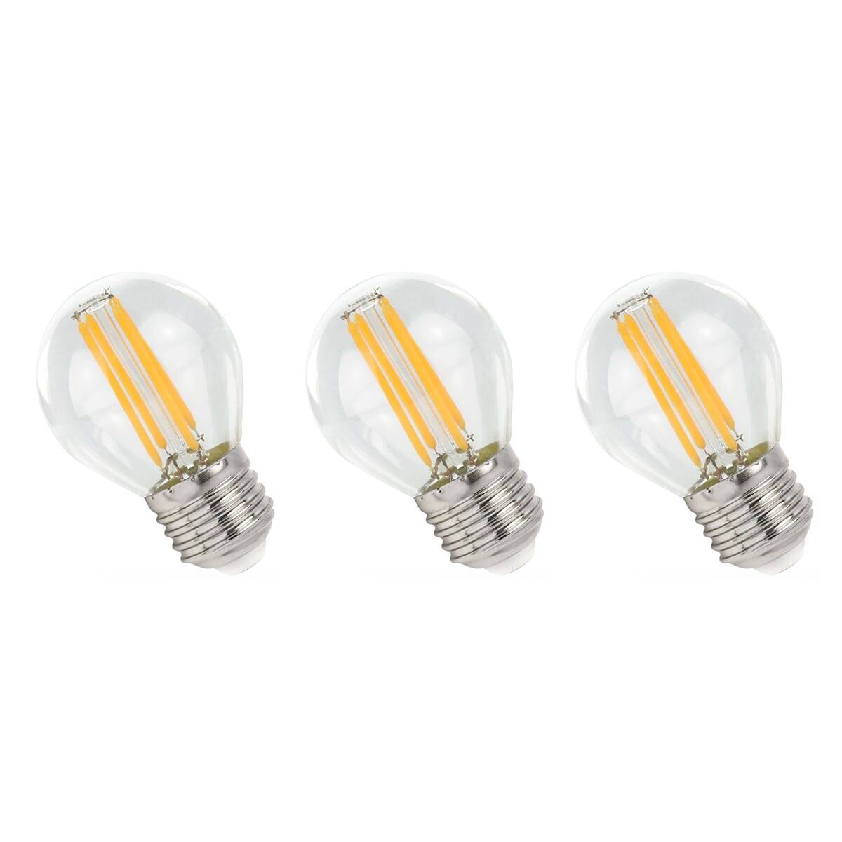 Spectrum LED Kogellamp P45 E27 Helder - 5.5W 660lm 2700K - Warmwit - Vervangt 53W - 3 stuks