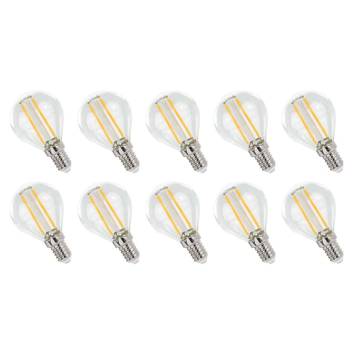 Spectrum LED Kogellamp P45 E14 Helder - 1W 100lm 2700K - Warmwit - Vervangt 10W - 10 stuks
