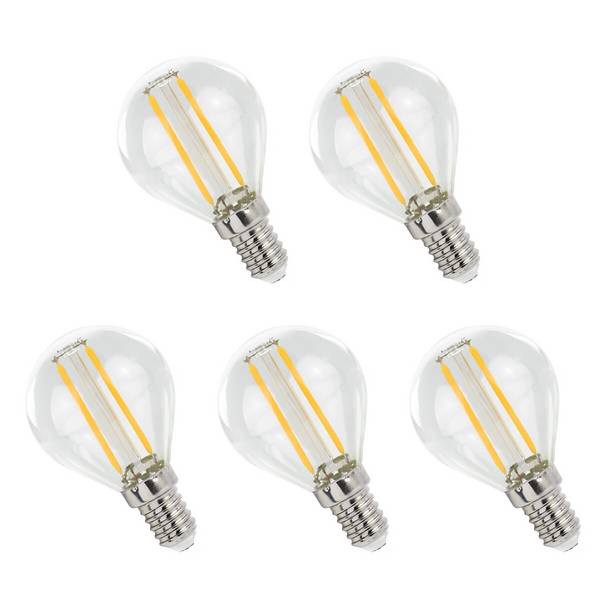 Spectrum LED Kogellamp P45 E14 Helder - 1W 110lm 4000K - Neutraalwit - Vervangt 10W - 5 stuks