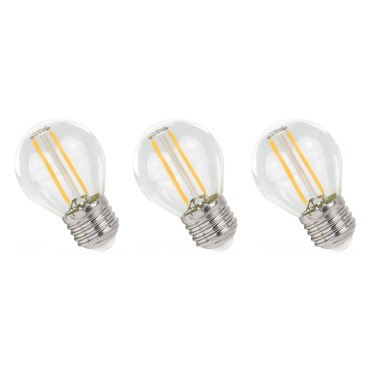 Spectrum LED Kogellamp P45 E27 Helder - 1W 110lm 4000K - Neutraalwit - Vervangt 10W - 3 stuks-0