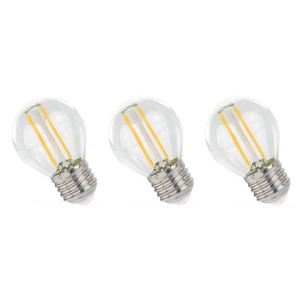 Spectrum LED Kogellamp P45 E27 Helder - 1W 110lm 4000K - Neutraalwit - Vervangt 10W - 3 stuks