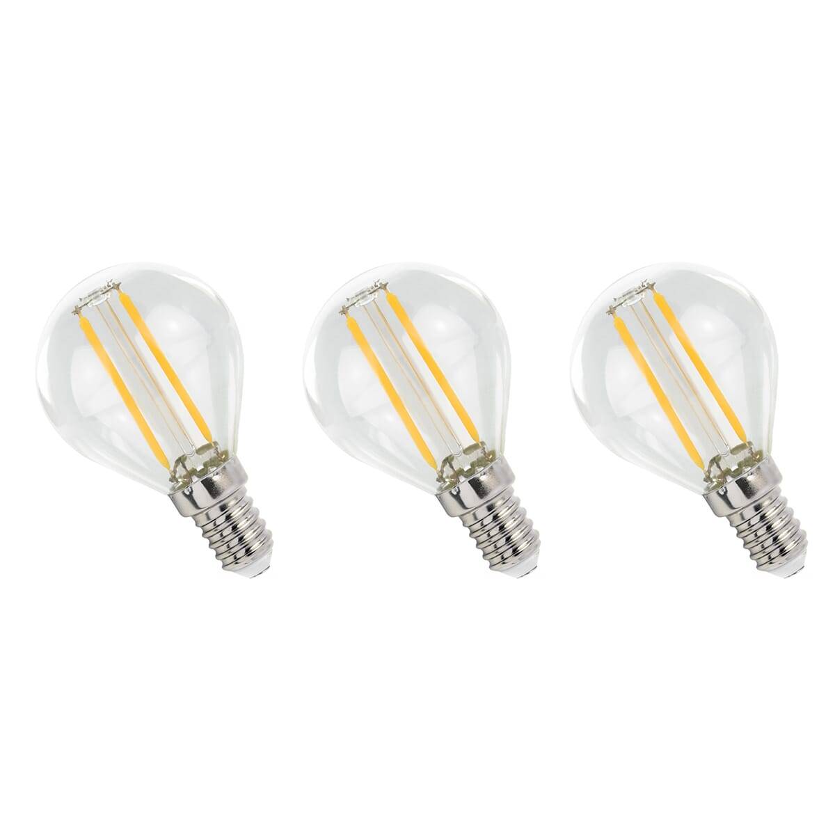 Spectrum LED Kogellamp P45 E14 Helder - 1W 110lm 4000K - Neutraalwit - Vervangt 10W - 3 stuks