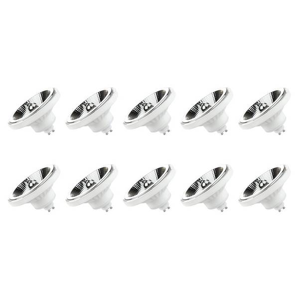 Spectrum LED Spot PAR16 GU10 Helder - 12W 1100lm 4000K - Neutraalwit - Vervangt 82W - 10 stuks