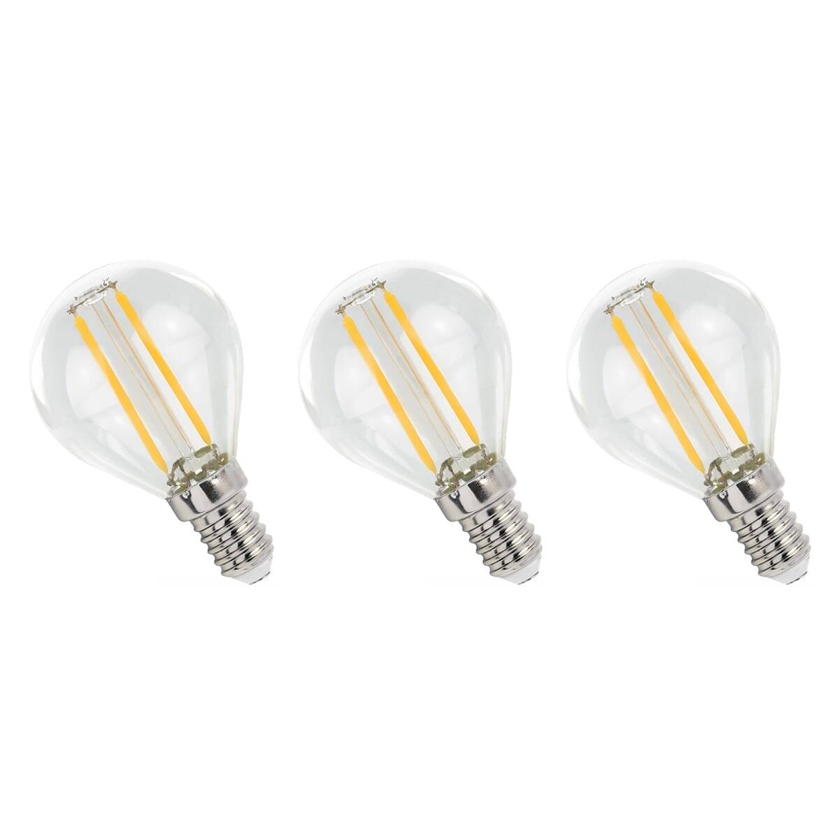 Spectrum LED Kogellamp P45 E14 Helder - 1W 100lm 2700K - Warmwit - Vervangt 10W - 3 stuks