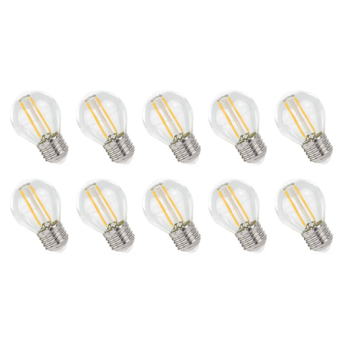 Spectrum LED Kogellamp P45 E27 Helder - 1W 110lm 4000K - Neutraalwit - Vervangt 10W - 10 stuks