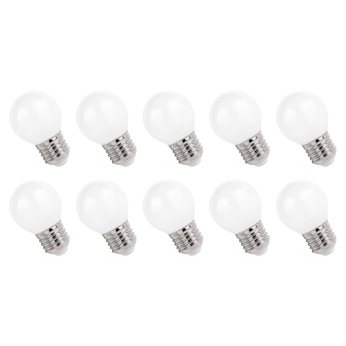 Spectrum LED Kogellamp P45 E27 Mat - 1W 90lm 2700K - Warmwit - Vervangt 10W - 10 stuks