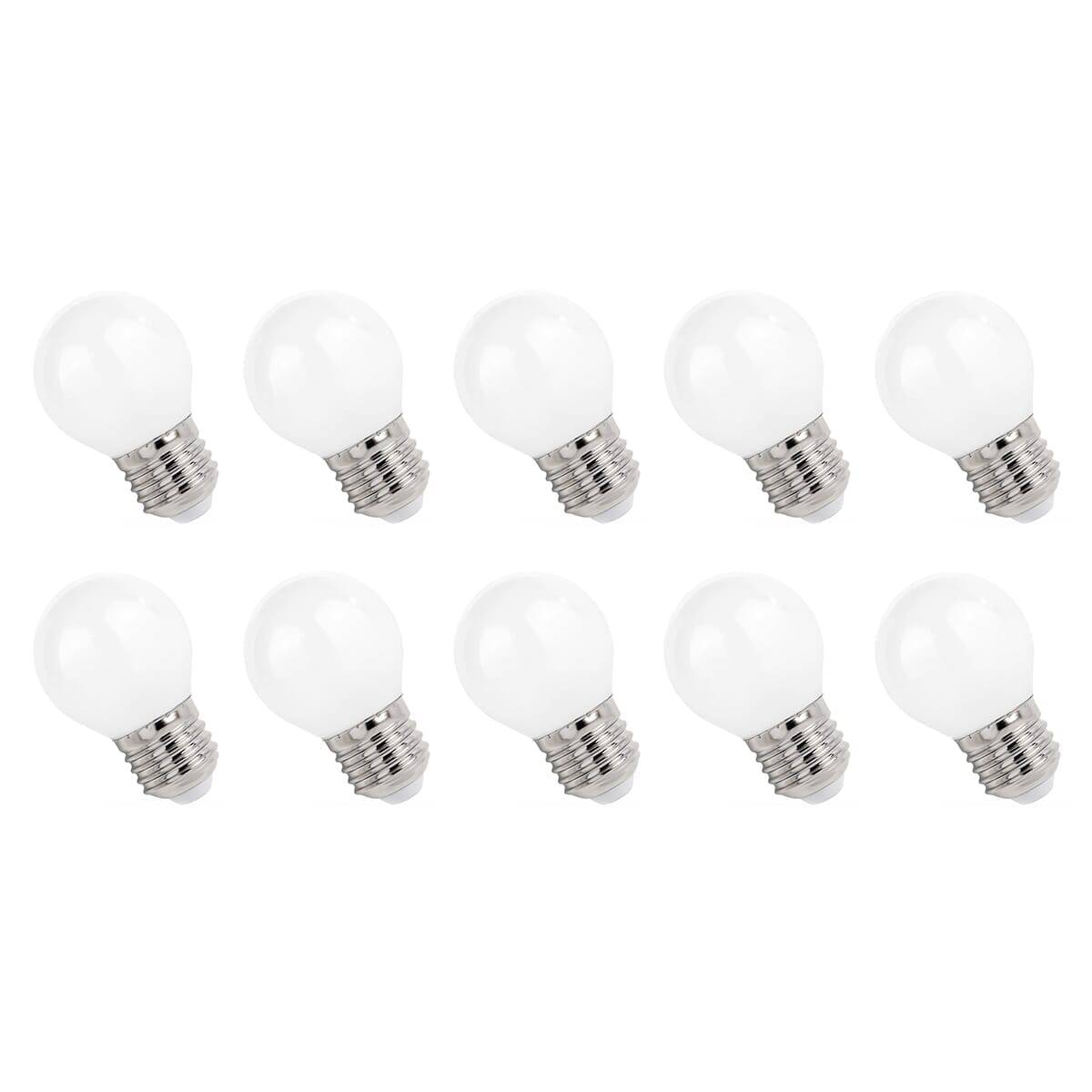 Spectrum LED Kogellamp P45 E27 Mat - 1W 100lm 4000K - Neutraalwit - Vervangt 10W - 10 stuks