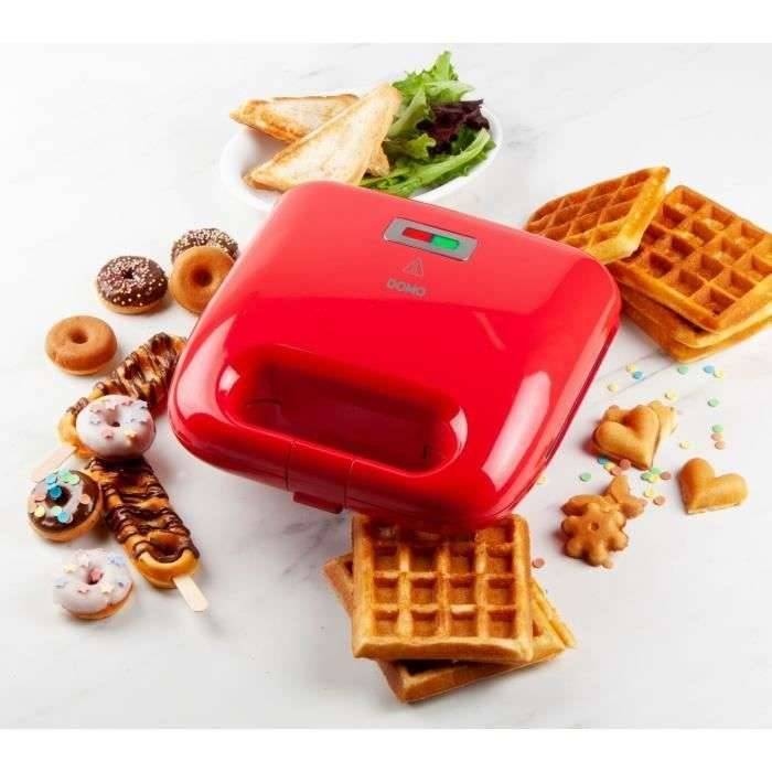 DOMO - DO9242W - Sandwichmaker - 5 in 1 - 5 sets verwisselbare antiaanbakplaten - 750W-1