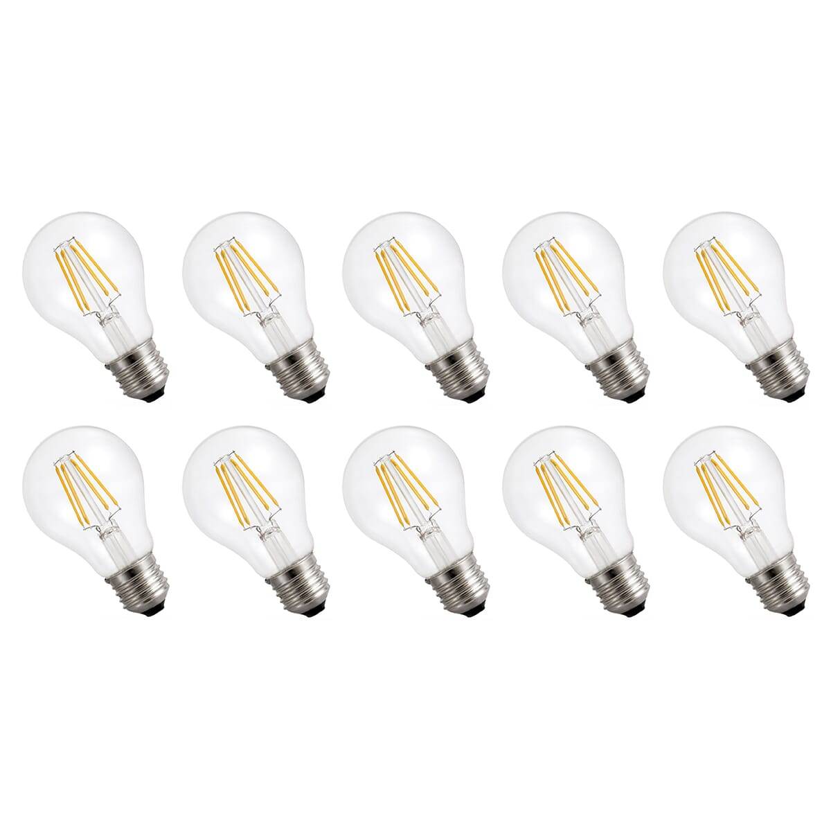 Spectrum LED Peerlamp A60 E27 Helder - 6.8W 1450lm 6000K - Koudwit - Vervangt 94W - 10 stuks
