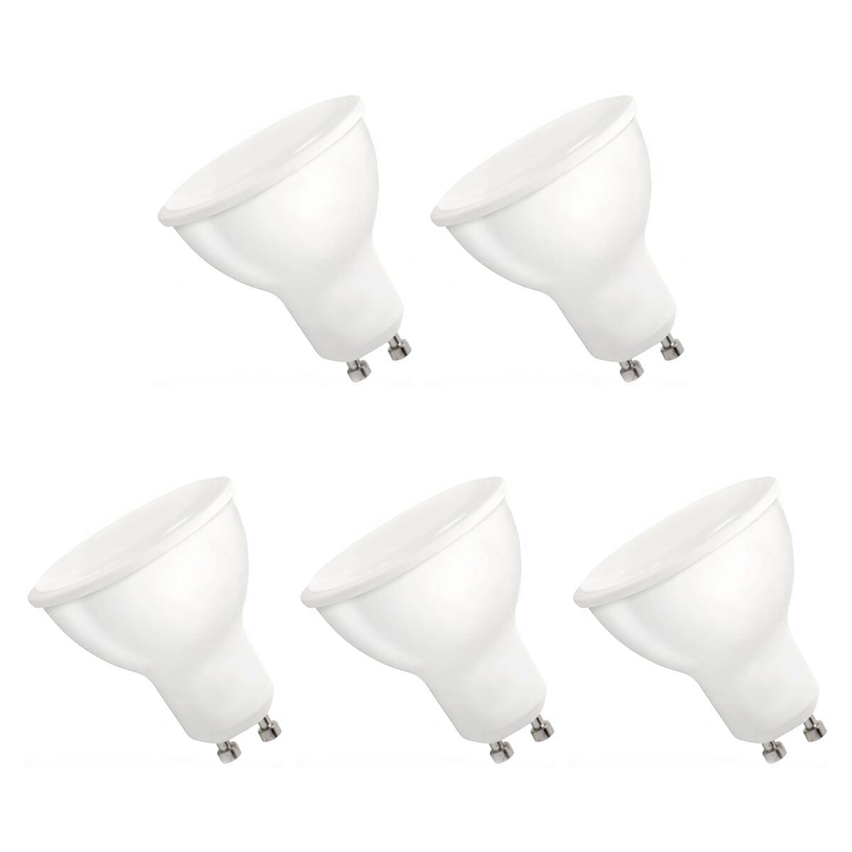 Spectrum LED Lamp GU10 6W - 230V - 540 Lumen - 6000K Koud wit - Helder daglicht - Energiezuinig - 5 stuks
