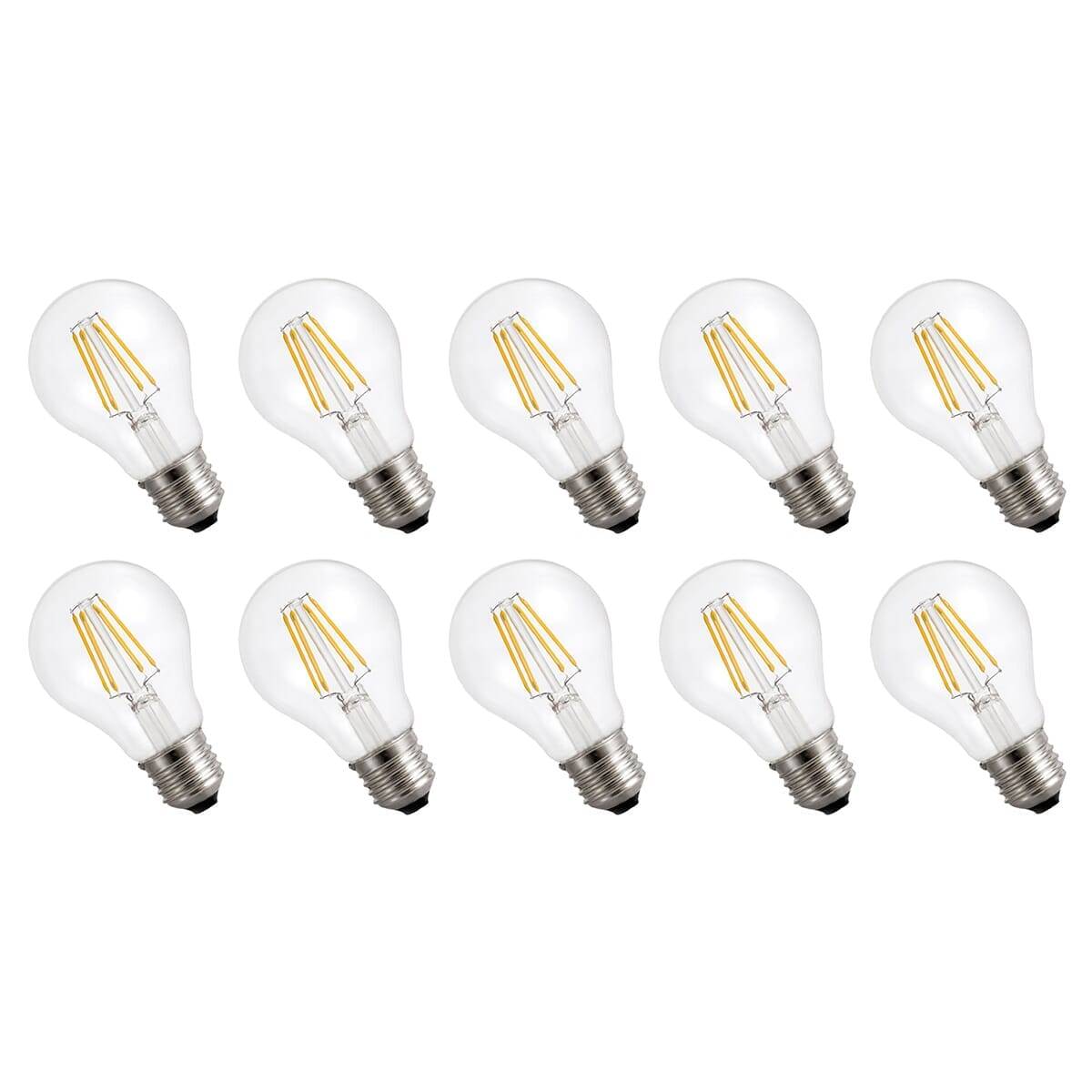 Spectrum LED Peerlamp A60 E27 Helder - 3.8W 806lm 3000K - Warmwit - Vervangt 60W - 10 stuks