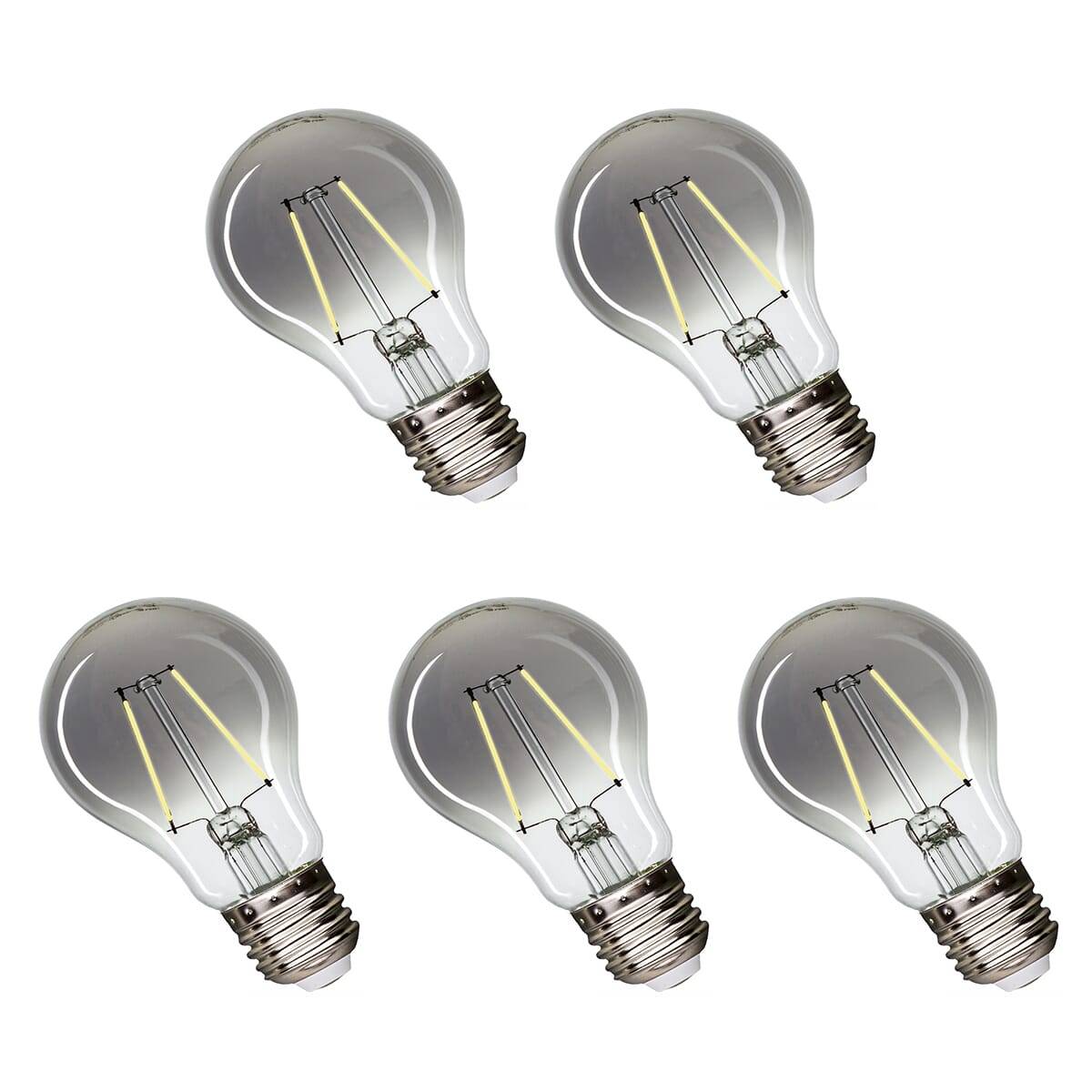Spectrum LED Peerlamp A60 E27 Rookglas - 2.5W 150lm 4000K - Neutraalwit - Vervangt 16W - 5 stuks-0
