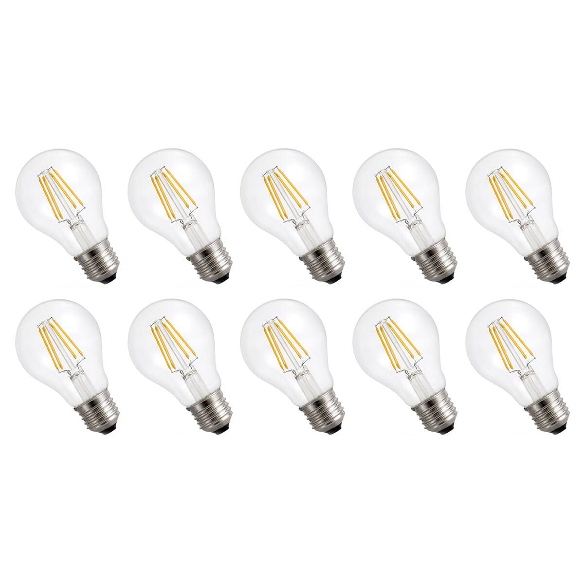 Spectrum LED Peerlamp A60 E27 Helder - 6.8W 1450lm 4000K - Neutraalwit - Vervangt 94W - 10 stuks