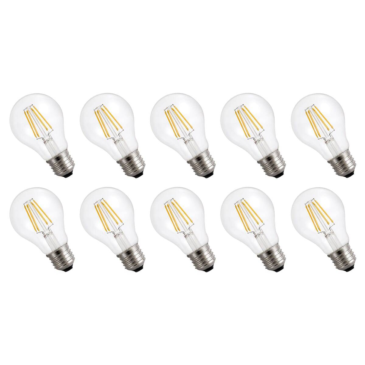 Spectrum LED Peerlamp A60 E27 Helder - 3.8W 806lm 4000K - Neutraalwit - Vervangt 60W - 10 stuks