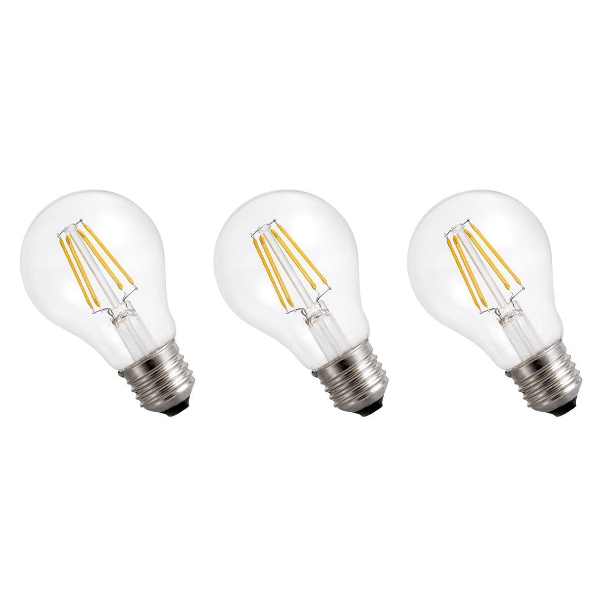 Spectrum LED Peerlamp A60 E27 Helder - 8.5W 1100lm 2700K - Warmwit - Vervangt 77W - 3 stuks