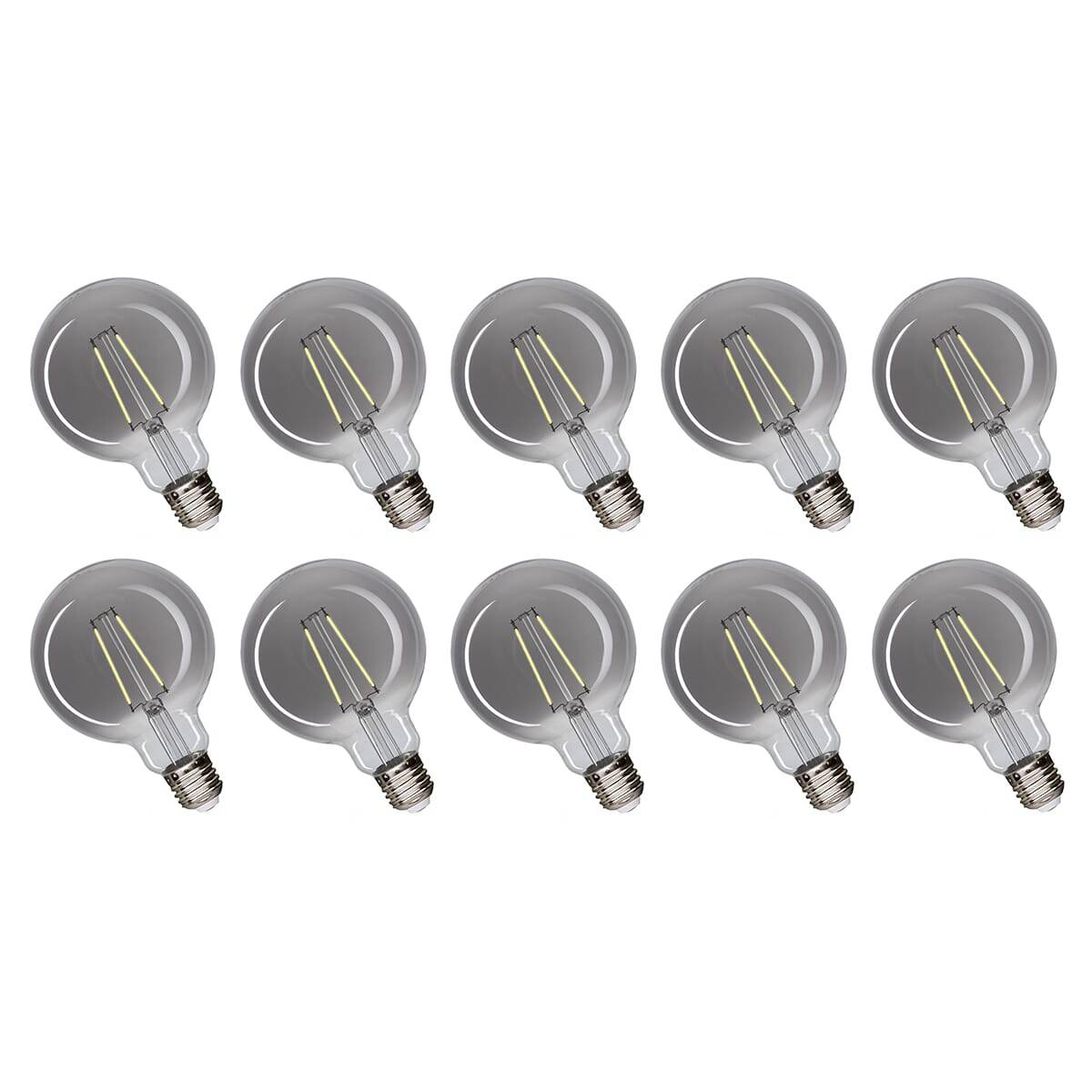 Spectrum LED Globelamp G80 E27 Rookglas - 4.5W 310lm 4000K - Neutraalwit - Vervangt 29W - 10 stuks