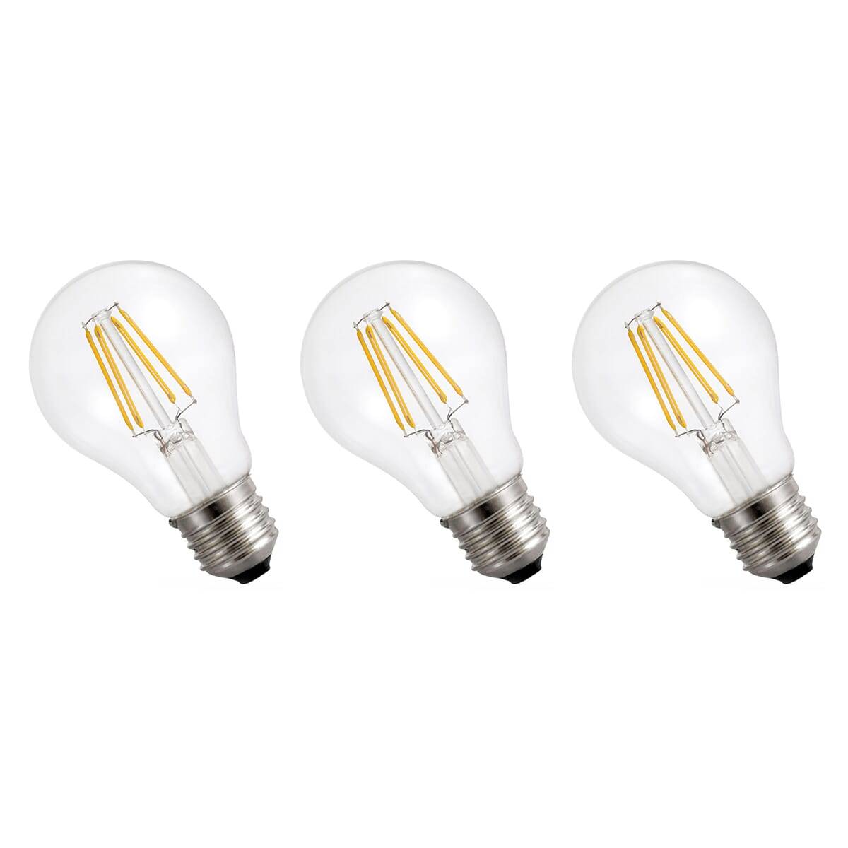 Spectrum LED Peerlamp A60 E27 Helder - 6.8W 1450lm 6000K - Koudwit - Vervangt 94W - 3 stuks