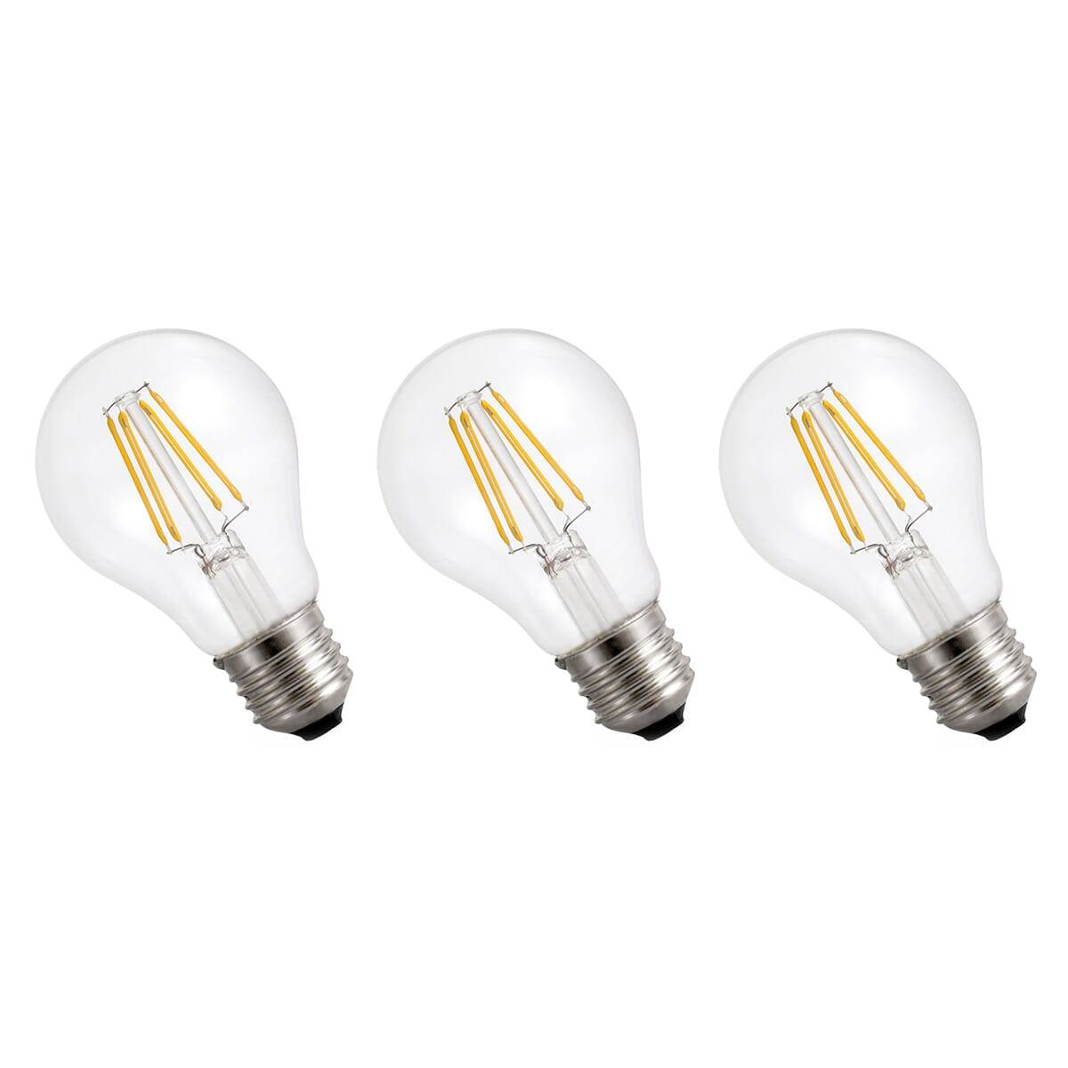 Spectrum LED Peerlamp A60 E27 Helder - 3.8W 806lm 4000K - Neutraalwit - Vervangt 60W - 3 stuks