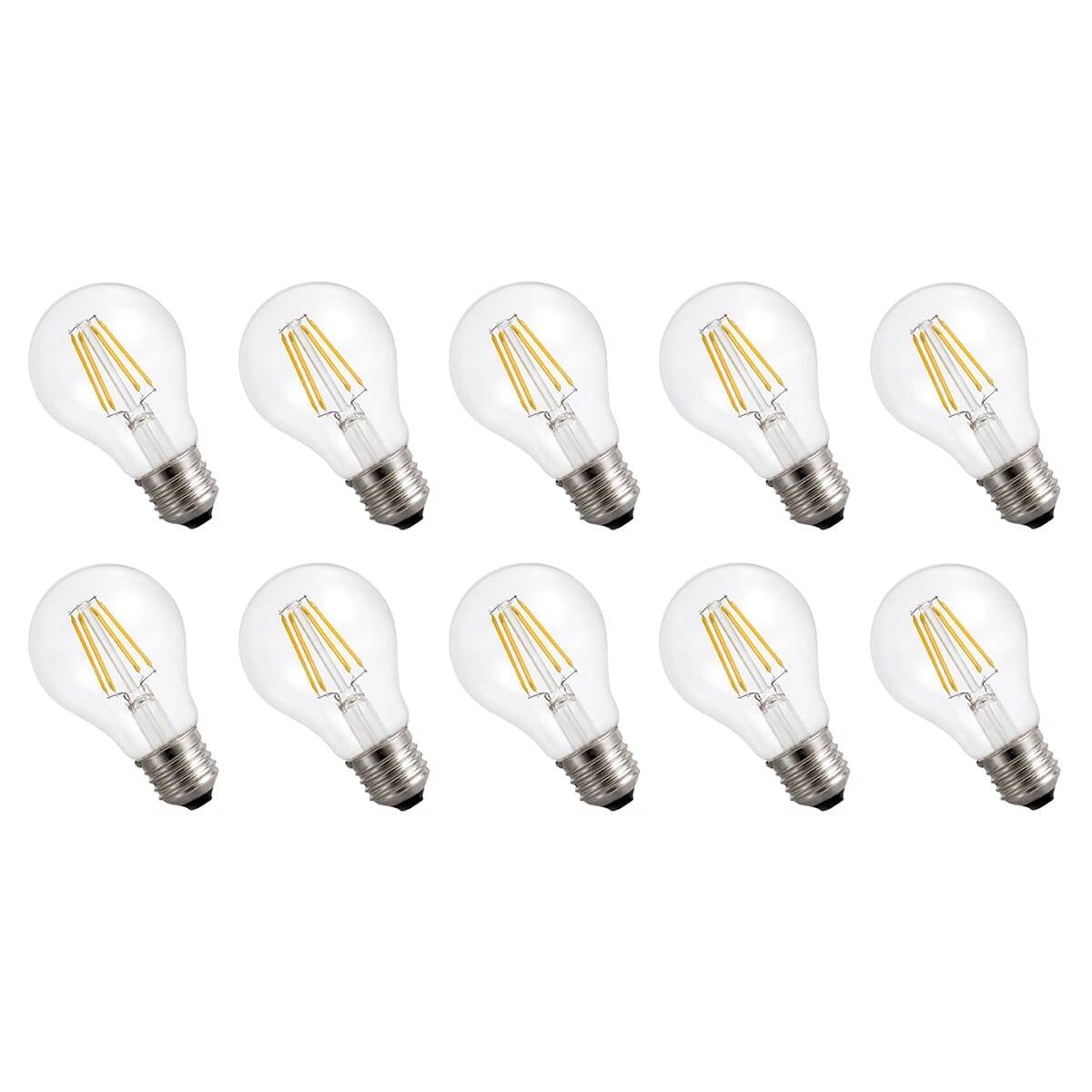 Spectrum LED Peerlamp A60 E27 Helder - 8.5W 1100lm 2700K - Warmwit - Vervangt 77W - 10 stuks