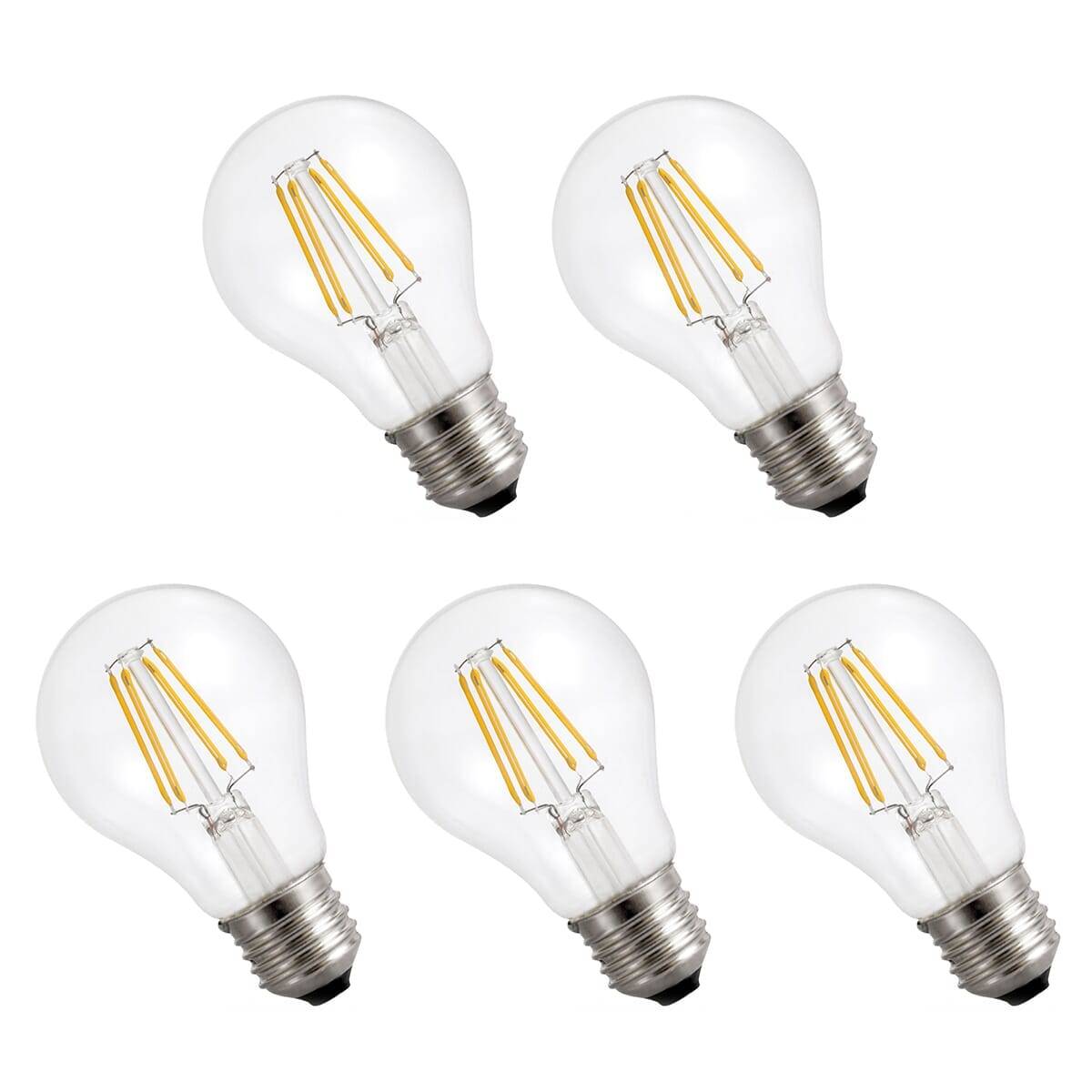 Spectrum LED Peerlamp A60 E27 Helder - 3.8W 806lm 3000K - Warmwit - Vervangt 60W - 5 stuks-0