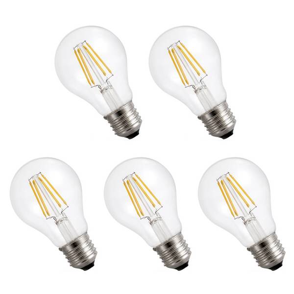 Spectrum LED Peerlamp A60 E27 Helder - 3.8W 806lm 3000K - Warmwit - Vervangt 60W - 5 stuks