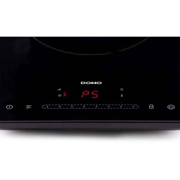 DOMO DO332IP - Inductiekookplaat 1 vuur - 2000W - Touchscreen - Digitale timer 3u - 8 vermogensniveaus - 20cm-2