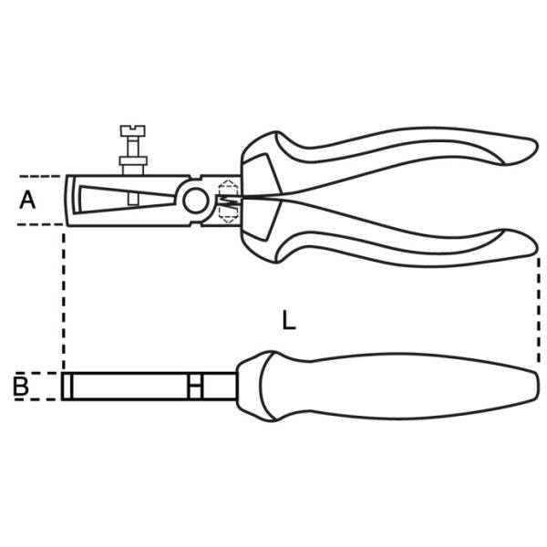 Beta draadstriptang tools 1142bm met twee componenten handgreep 80142304223128014230422312-1