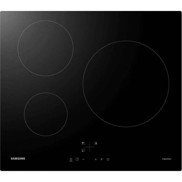 SAMSUNG NZ63M3NM1BB / UR - Inductiekookplaat - 3 gebieden - 7200 W - L59 x D57 cm - Glascoating - Zwart-0