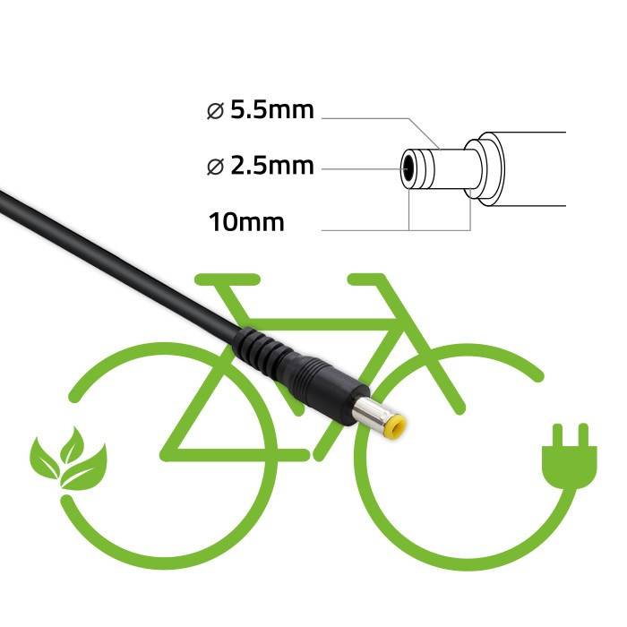 Qoltec 50761 lader voor e-bike accu's 36V | 42V | 2A | 5,5*2,5-1