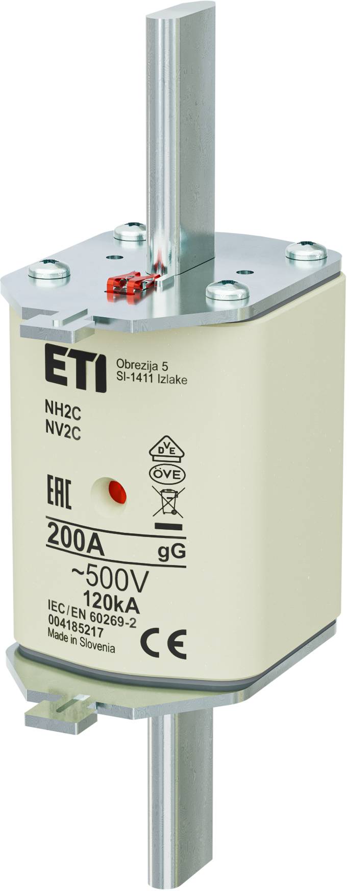 WT-2C NH2C 200A GG 500V trage zekering BM-0