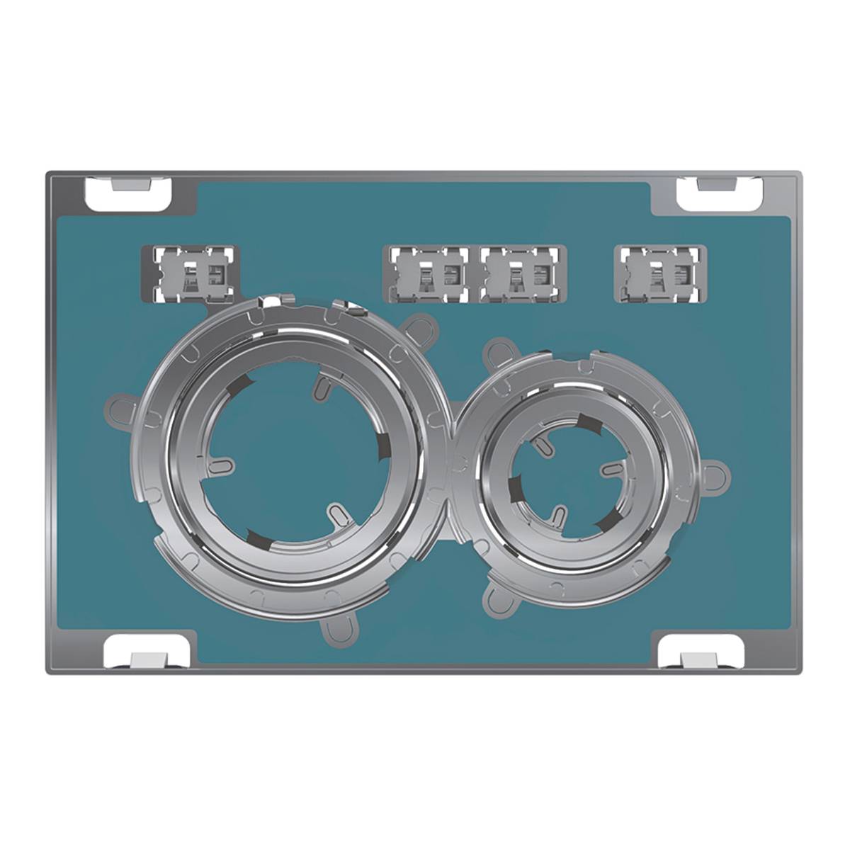 Geberit Sigma50 bedieningsplaat,2-toets,round,chroom/klantspesifiek-0