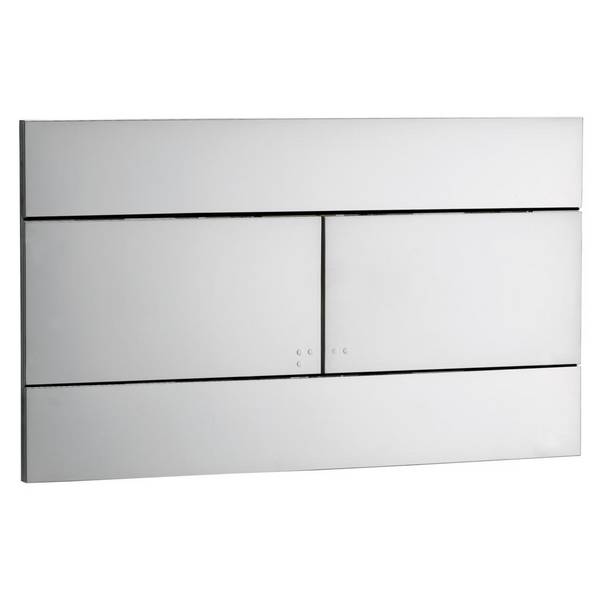 SLIM INBOUWSPOELRESERVOIR BEDIENINGSPANEEL HOEKIG BREED MAT CHROOM