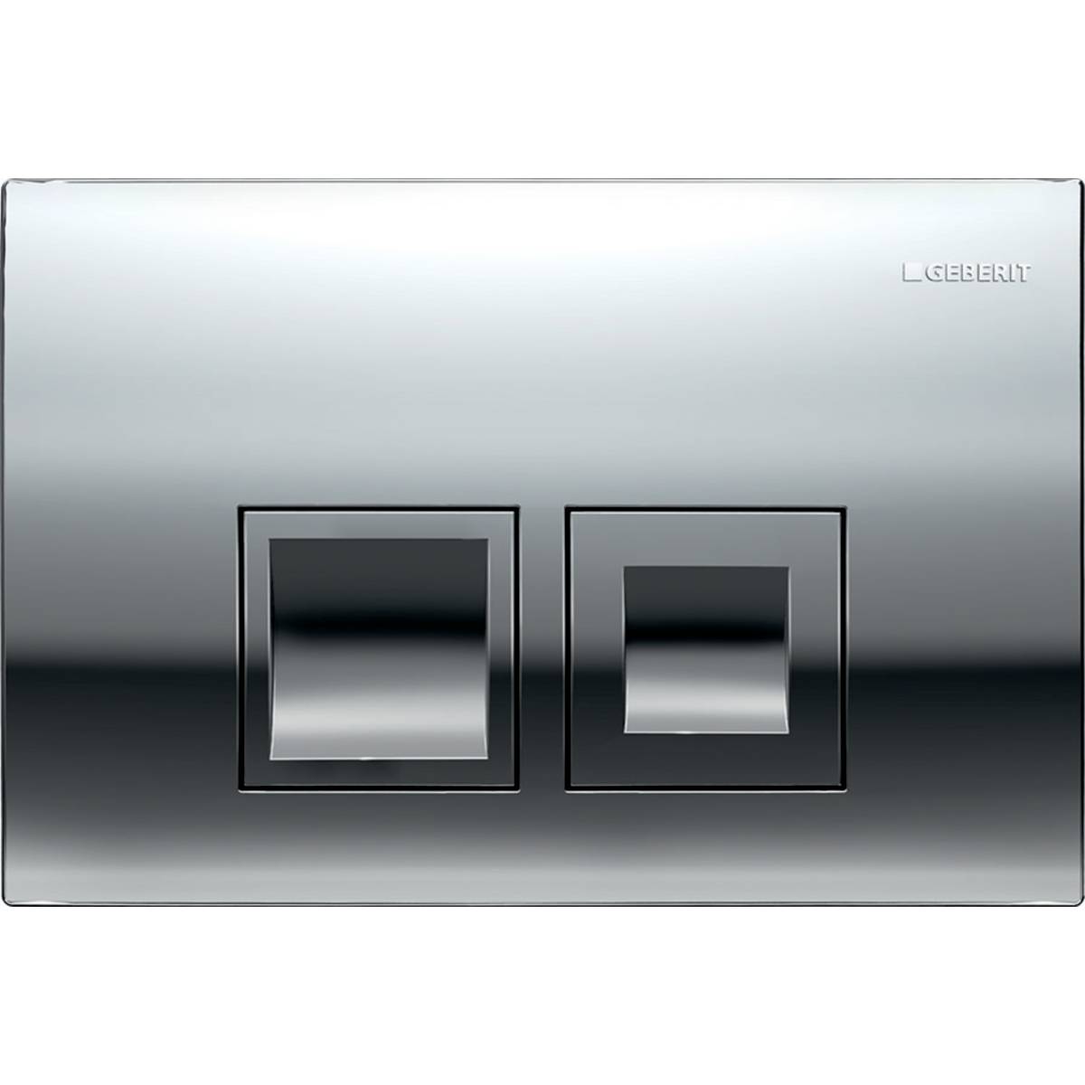Geberit Delta25,bedieningsplaat,2-toets,square,glanschroom-0