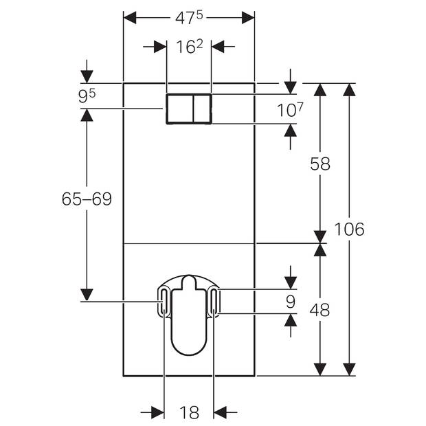 Geberit designplaat AqC toilet: glas wit-0